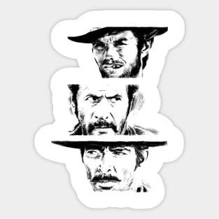 The Good, The Bad, And The Ugly // Vintage Style Design Sticker